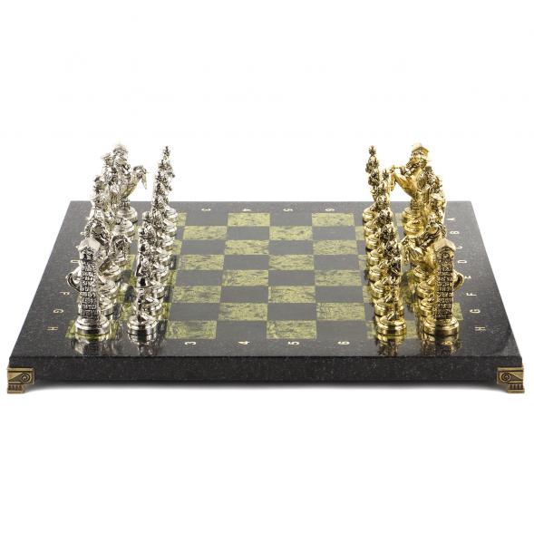 Шахматы &amp;quot;Великая Отечественная война&amp;quot; 44х44 см камень змеевик 120693