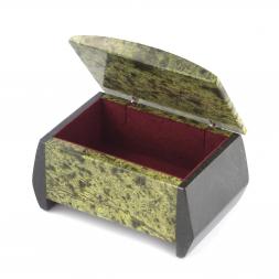 Шкатулка из змеевика "Персона" большая 12,5х8х7 см