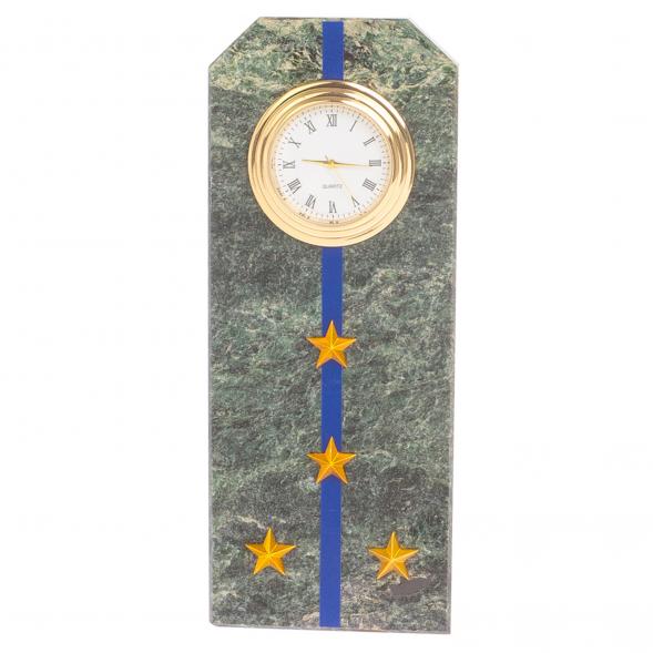 Часы &amp;quot;Погон капитан ФСБ, ФСО&amp;quot; камень змеевик 122520