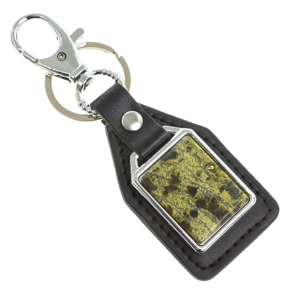 Брелок для ключей с накладкой из змеевика 123435