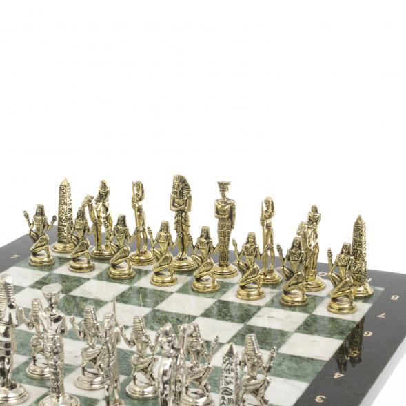 Шахматы &amp;quot;Древний Египет&amp;quot; доска 40х40 см мрамор шабровский змеевик 127270