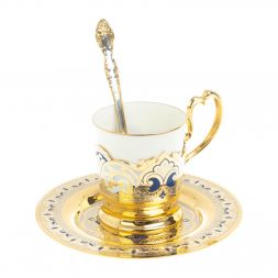 Кофейный набор с эмалью на 80 мл Златоуст