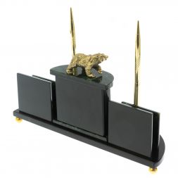 Настольный прибор &amp;quot;Медведь&amp;quot; из нефрита