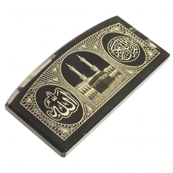 Оберег в машину &amp;quot;Мусульманский&amp;quot; из черного обсидиана 6х3 см 123162