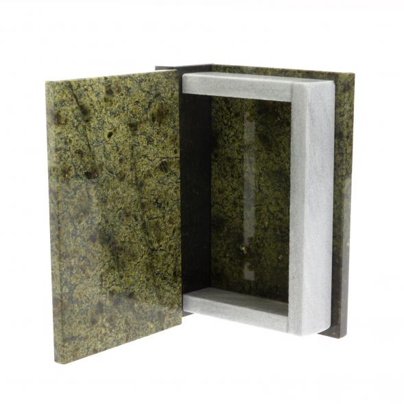 Шкатулка &amp;quot;Книжка&amp;quot; камень змеевик средняя 11x14x4 см 112097