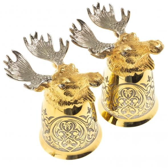 Стопки перевертыши &amp;quot;Лось&amp;quot; 70 мл 2 шт Златоуст 123627