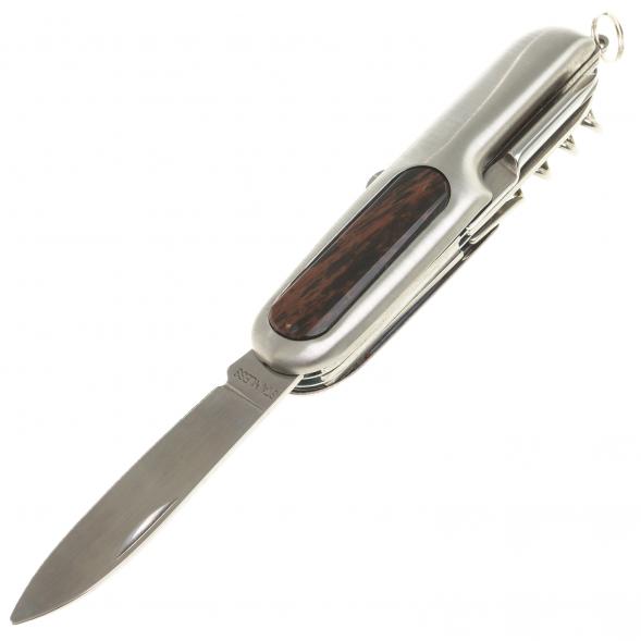 Нож мультитул складной 7 в 1 с камнем обсидиан 124059