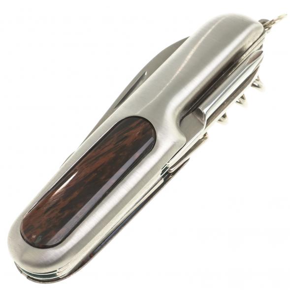 Нож мультитул складной 7 в 1 с камнем обсидиан 124059