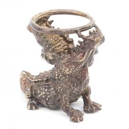 Подставка для шара "Крокодил" из бронзы