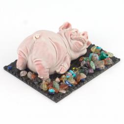 Сувенир из мрамолита &amp;quot;Свин лежит&amp;quot;