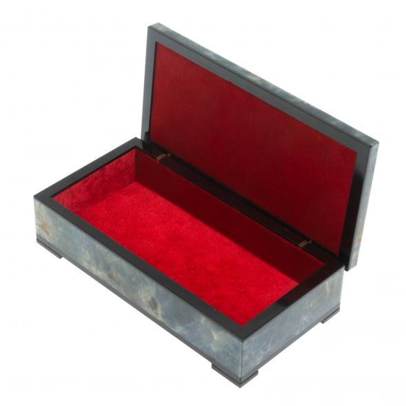 Шкатулка из камня кианит 17,5х9х5 см 128294