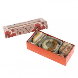 Набор водочный 2 рюмки и пепельница из оникса (2х3)