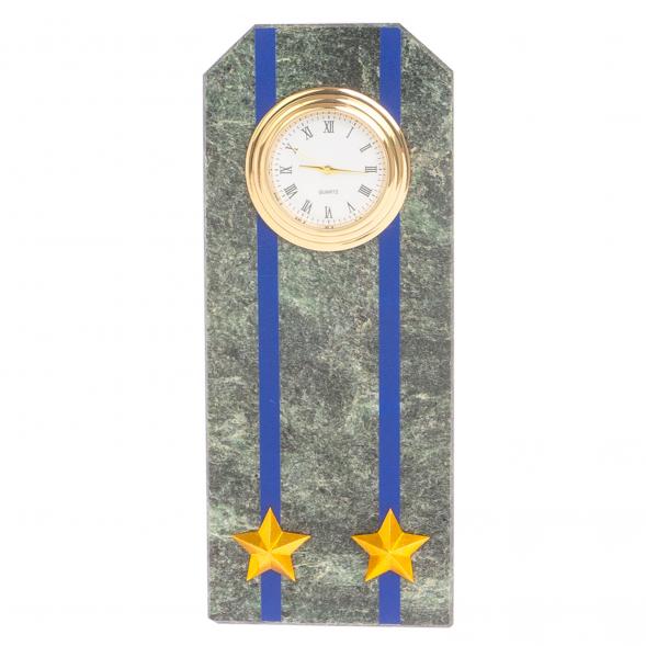 Часы &amp;quot;Погон подполковник ФСБ, ФСО&amp;quot; камень змеевик 122522