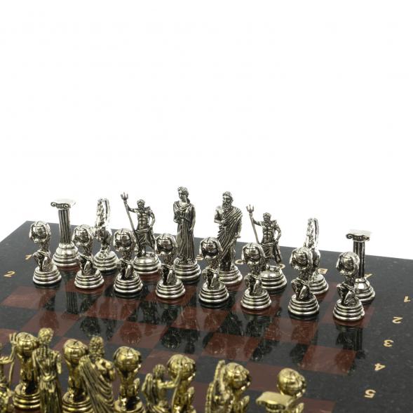 Шахматы &amp;quot;Атлас&amp;quot; доска 28х28 см из камня лемезит змеевик 122695