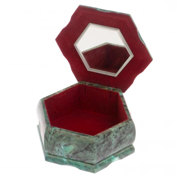 Каменная шкатулка &amp;quot;Хозяйка медной горы осень&amp;quot; 14х12,5х7 см 125985