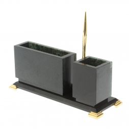 Письменный мини-набор &amp;quot;Герб России&amp;quot; из нефрита и долерита