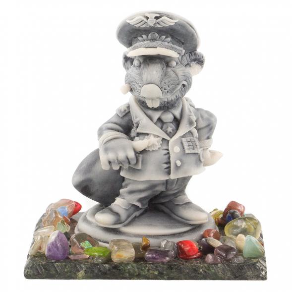 Сувенир из мрамолита &amp;quot;Крыса-генерал&amp;quot; 120260