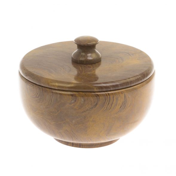 Сахарница из рифейского мрамора 11,5х11,5х8,5 см 129041