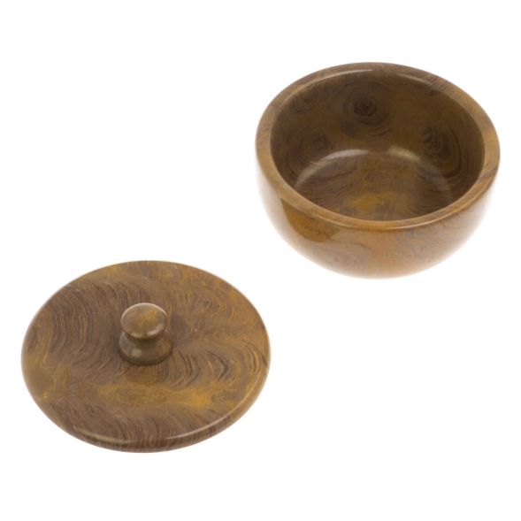 Сахарница из рифейского мрамора 11,5х11,5х8,5 см 129041