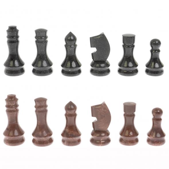 Шахматы &amp;quot; Традиционные&amp;quot; змеевик, лемезит 40х40 см 129937