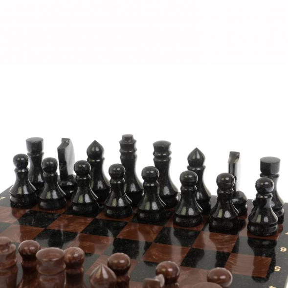 Шахматы &amp;quot; Традиционные&amp;quot; змеевик, лемезит 40х40 см 129937