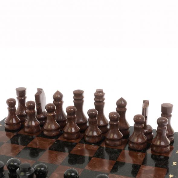 Шахматы &amp;quot; Традиционные&amp;quot; змеевик, лемезит 40х40 см 129937