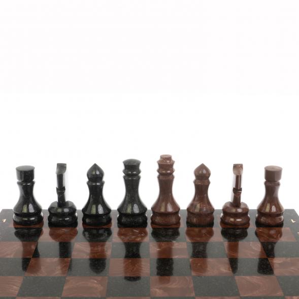 Шахматы &amp;quot; Традиционные&amp;quot; змеевик, лемезит 40х40 см 129937