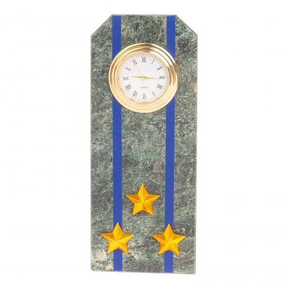 Часы &amp;quot;Погон полковник ФСБ, ФСО&amp;quot; камень змеевик 122523