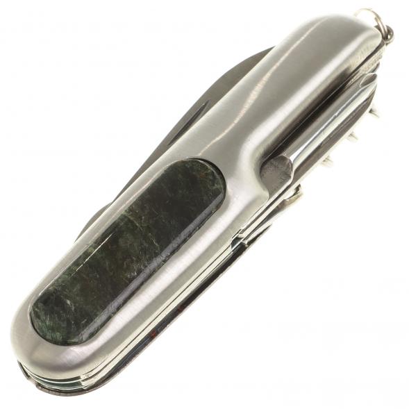 Нож мультитул складной 7 в 1 с камнем актинолит 124061