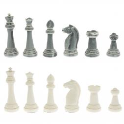 Шахматы &amp;quot;Стаунтон&amp;quot; доска 40х40 см мрамор / змеевик