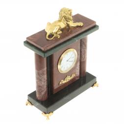 Настольные часы "Лев" камень лемезит