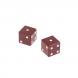 Кубики зарики 1х1 см красные 2 шт 122959