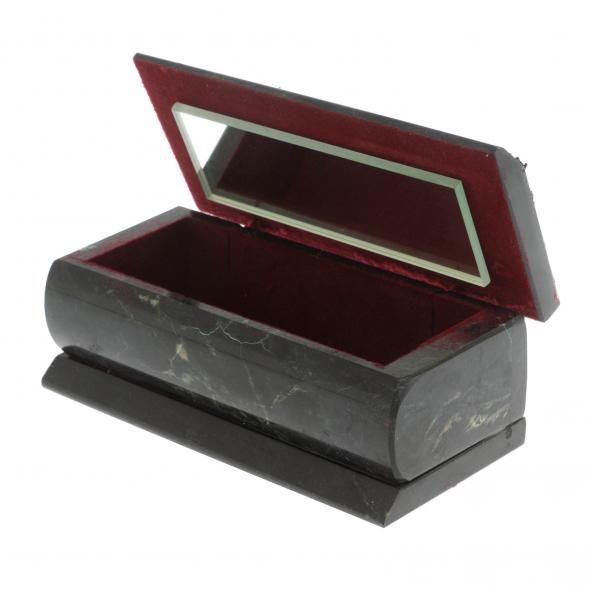 Шкатулка &amp;quot;Закат&amp;quot; из черного змеевика 14х7х5 см 129481