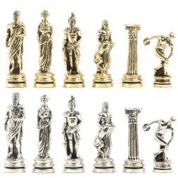 Шахматы "Олимпийские игры" доска 44х44 см серый мрамор фигуры металлические