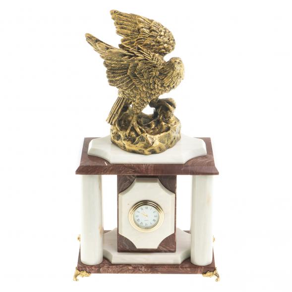 Настольные часы &amp;quot;Орел на скале&amp;quot; лемезит, мрамор 123344