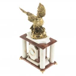 Настольные часы &amp;quot;Орел на скале&amp;quot; лемезит, мрамор