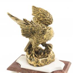 Настольные часы &amp;quot;Орел на скале&amp;quot; лемезит, мрамор