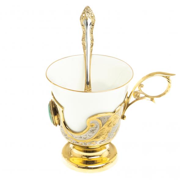 Кофейная чашка &amp;quot;Малахитовая&amp;quot; 200 мл Златоуст 123794