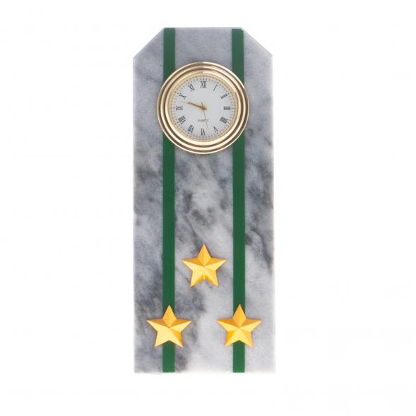 Часы &amp;quot;Погон полковник ПС ФСБ&amp;quot; из мрамора 124476