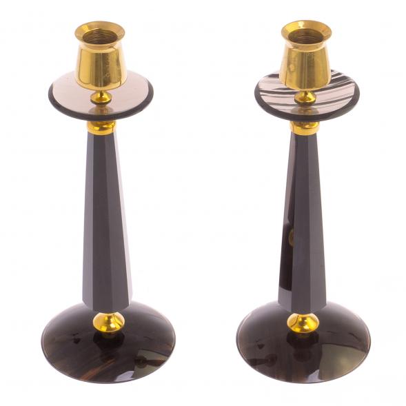 Подсвечники &amp;quot;Грани&amp;quot; из черного обсидиана (пара) 125824