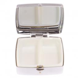 Таблетница на 2 отсека камень пегматит цвет серебро