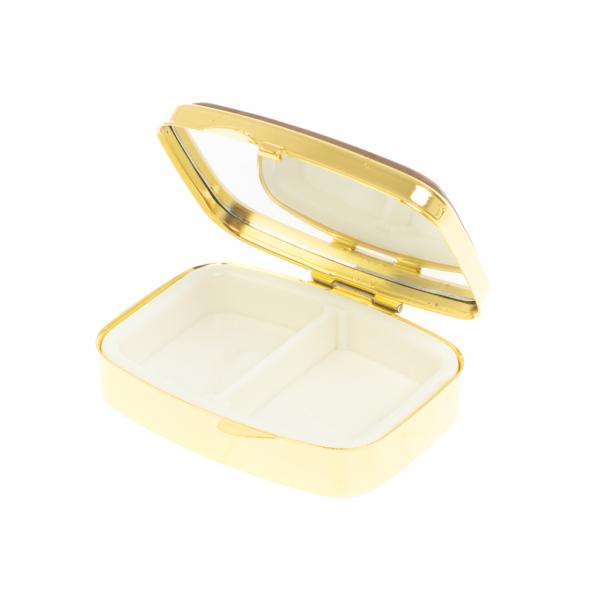 Таблетница на 2 отделения эвдиалит цвет золото 127189