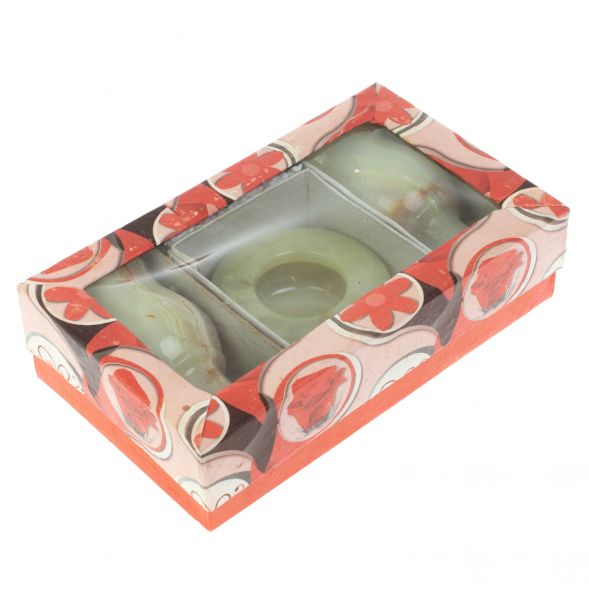 Набор две рюмки и пепельница из оникса 128677