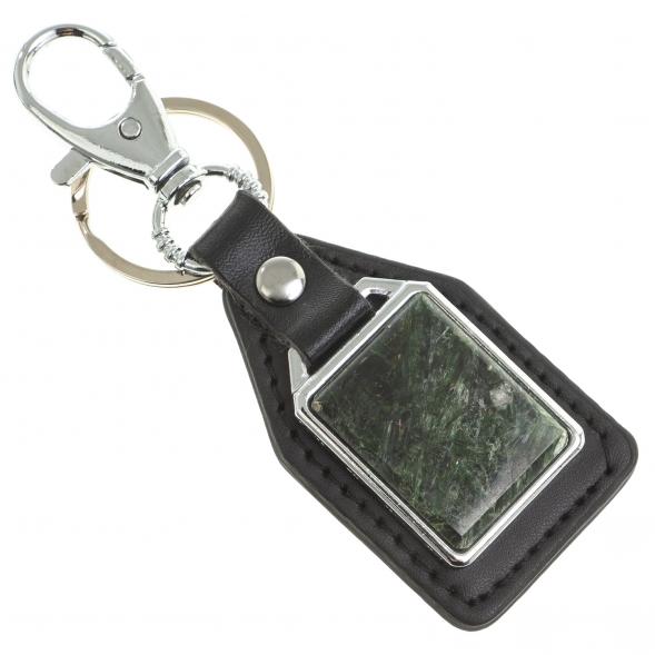 Брелок для ключей с накладкой из актинолита 123441
