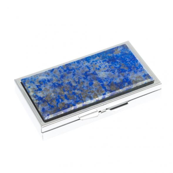 Таблетница на 7 отделений камень афганский лазурит цвет серебро 126726