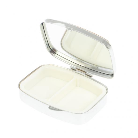 Таблетница на 2 отделения эвдиалит цвет серебро 127190