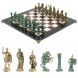 Шахматы &amp;quot;Римские войны&amp;quot; фигуры бронза / патина 44х44 см лемезит мрамор 128380
