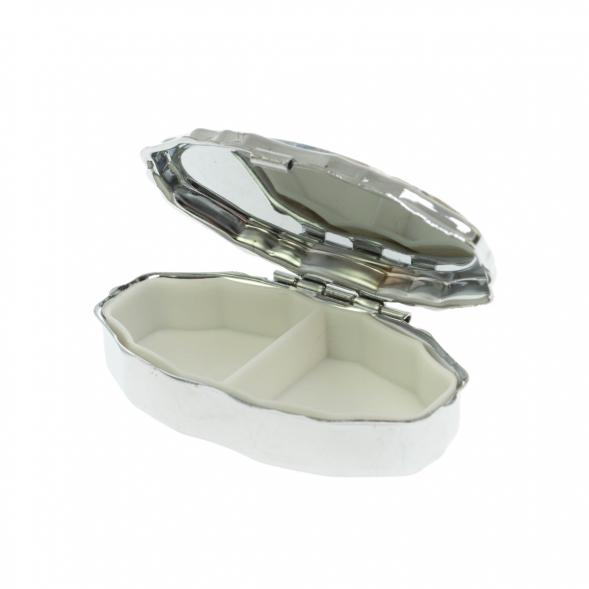 Таблетница эллипс на 2 отделения камень кианит 129624