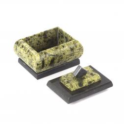 Шкатулка для украшений змеевик 7х5,5х7 см