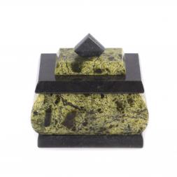 Шкатулка для украшений змеевик 7х5,5х7 см